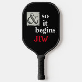 Raquette De Pickleball Symbole de l'esperluette et ainsi, il commence hum (Recto)