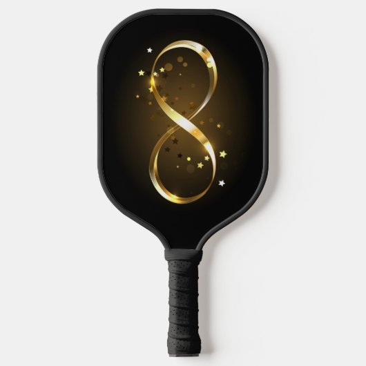 Raquette De Pickleball Symbole d'infini doré (Recto)