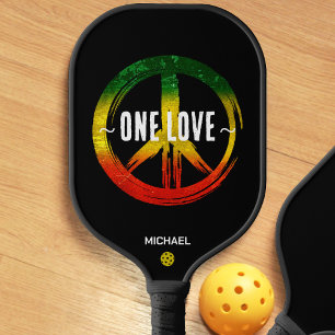 Raquette De Pickleball SYMBOLE Jamaïcain One Love Rasta Color Peace