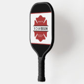Raquette De Pickleball Symbole logo rouge du pompier personnalisé (Gauche)