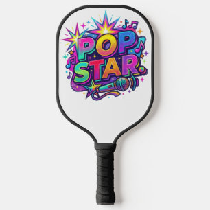 Raquette De Pickleball T-shirt graphique drôle de star pop avec un jeu de