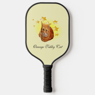 Raquette De Pickleball Tabby Cat à rayures orange est une étoile