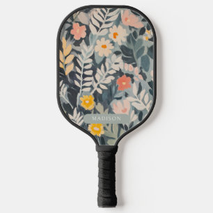 Raquette De Pickleball Tableau Floral Personnalisé Moderne