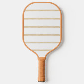 Raquette De Pickleball Tan et blanc Monogramme moderne (Verso)