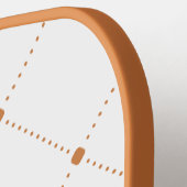 Raquette De Pickleball Tan Motif simple et transparent (Détail gauche)