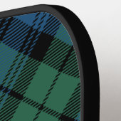 Raquette De Pickleball Tartan Clan Campbell Plaid Blue Green Rustic (Détail gauche)