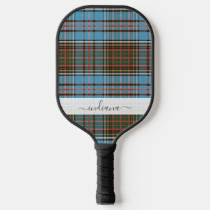 Raquette De Pickleball Tartan Monogramme Plaid Clan Anderson