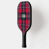Raquette De Pickleball Tartan rouge sans sortie) Nom ou initiales (Gauche)