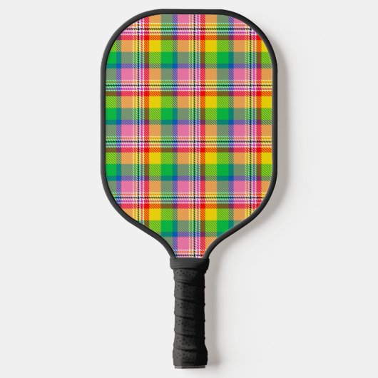 Raquette De Pickleball Tartan vert rose (Recto)