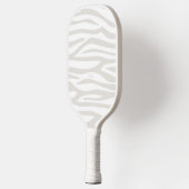 Raquette De Pickleball Taupe moderne Zebra Impression personnalisée (Gauche)