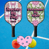 Raquette De Pickleball Teacher By Day, Pickleballer by night personnalisé