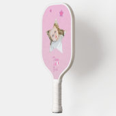 Raquette De Pickleball Team Girl with Photo Rattle Gender Reveal (Gauche)