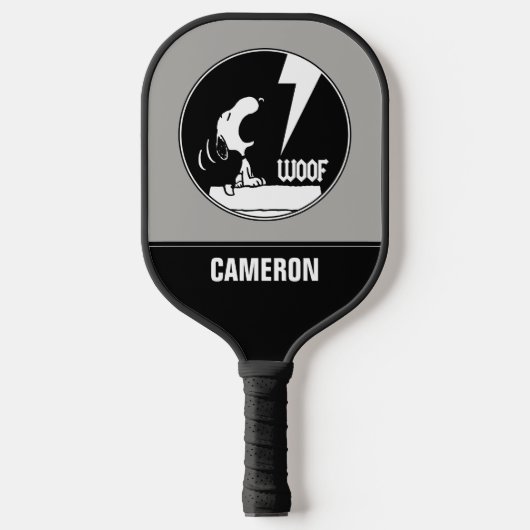 Raquette De Pickleball Tee - shirt | Snoopy Howling | Ajouter Votre Nom (Recto)