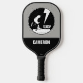 Raquette De Pickleball Tee - shirt | Snoopy Howling | Ajouter Votre Nom (Verso)