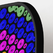 Raquette De Pickleball teintes interconnectées Abstraites (Détail gauche)