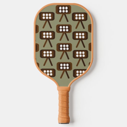 Raquette De Pickleball Télévision Moderne Du Milieu Du Siècle (Recto)