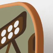 Raquette De Pickleball Télévision Moderne Du Milieu Du Siècle (Détail gauche)