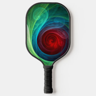 Raquette De Pickleball Tempête rouge Floral Art moderne Abstrait Motif co
