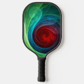 Raquette De Pickleball Tempête rouge Floral Art moderne Abstrait Motif co (Verso)