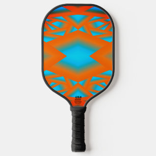 Raquette De Pickleball Tequila Sunrise Ombre Art Abstrait géométrique
