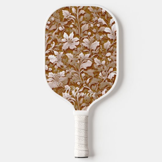 Raquette De Pickleball Terracotta Burnt Orange Boho botanique moderne (Recto)