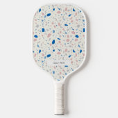 Raquette De Pickleball Terrazzo Motif Neutre Naturel Élégant (Recto)