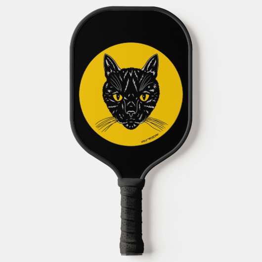 Raquette De Pickleball Tête de chat noir (Recto)