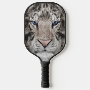 Raquette De Pickleball Tête de Tigre Blanc Esthétique Faunique