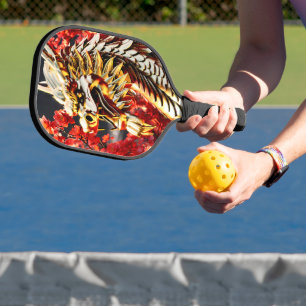 Raquette De Pickleball Tête d'or du dragon à respiration par feu