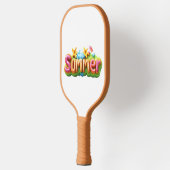 Raquette De Pickleball Texte d'été coloré (Gauche)