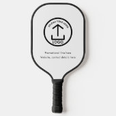 Raquette De Pickleball Texte du logo professionnel moderne blanc (Verso)
