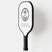 Raquette De Pickleball Texte du logo professionnel moderne blanc (Gauche)