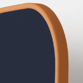 Raquette De Pickleball Texte minimaliste d'or moderne bleu marine (Détail gauche)