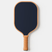 Raquette De Pickleball Texte minimaliste d'or moderne bleu marine (Verso)
