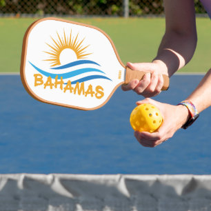 Raquette De Pickleball Texte personnalisé Bahamas