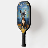 Raquette De Pickleball 🐕 texte personnalisé, chiot français (Gauche)