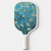 Raquette De Pickleball Texte personnalisé des fleurs d'amandes (Verso)