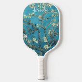 Raquette De Pickleball Texte personnalisé des fleurs d'amandes (Recto)
