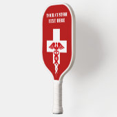 Raquette De Pickleball Texte personnalisé Médicale professionnel (Gauche)