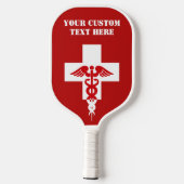 Raquette De Pickleball Texte personnalisé Médicale professionnel (Verso)