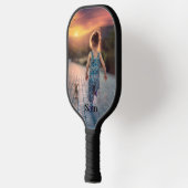 Raquette De Pickleball Texte personnalisé photo (Gauche)