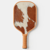 Raquette De Pickleball texture Brown et blanche de la vache (Verso)