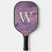Raquette De Pickleball Texture de mur rétro violet (Verso)