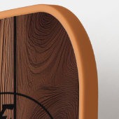 Raquette De Pickleball Texture en bois rustique personnalisée (Détail gauche)