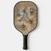 Raquette De Pickleball Textures d'art fractal moderne abstrait tons de te (Verso)