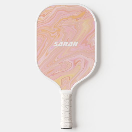 Raquette De Pickleball The Pink Tangerine Retro Pickleball Paddle (Recto)