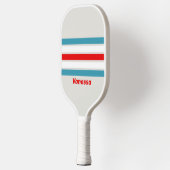 Raquette De Pickleball Thunderbird à travers les rayures avec nom (Gauche)