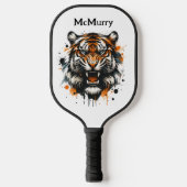 Raquette De Pickleball Tigre féroce Monogramme moderne (Recto)