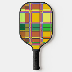 Raquette De Pickleball Tissu coloré des Caraïbes Madras Tartan