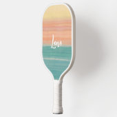 Raquette De Pickleball Tissus papier art coucher de soleil conception per (Gauche)